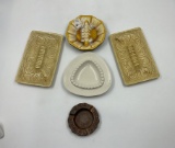 2 1930s japanese ashtrays - mcm USA #310 - regal - metal louisiana
