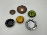6 misc - reno harolds club - dixon home - clear glass - chrome ashtray - canada - los angeles