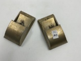 2 steel heavy match holders