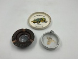 3 misc ashtrays - fabulous las vegas roulette wheel - midland hotel kennedy ready mit