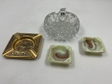 Heavy mcm round cut glass - 2 abat - 2 athen greece