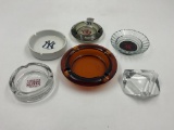 6 misc - large glass amber mcm - embassy suites - glass triangle - motor hotel - ny baseball - harve