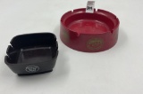 1 - plastic ashtray , clayton rhodes dixon il , 1 plastic amstel beer ashtray