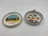 2 - ceramic ashtrays , arizona grand canyon , a.w. anderson agency