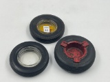3 - Rubber Tire Ashtrays Pennysylvania patricia- firestone - seiberling