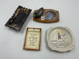 4 ashtrays 8 inch - 4 inch vintage