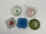 5 misc - harrahs lake tahoe - walnut grove 4x4 - mcm blue ashtray - green ashtray - holiday inn