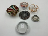 6 misc - mcm glass swirl st vincent de paul - los angelos ca - clam majesty of the seas - 2 glass -