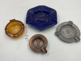 4 misc - Reserva dr lafam 'lia - amber glass- handmade arts-n-crafts - rare freemason