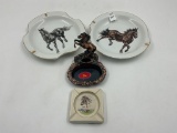 4 misc - metal horse - bnb usa horse - large japan norleans horse - large japan norleans horse