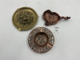 3 misc -heavy bronze uhicorn - metal horse shoe - espana cowboy