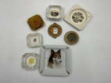 8 misc - Lassie dog - washington - yellowstone park - metal round india - victoria motel milwaukee w