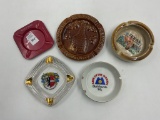 5 ADV -  woodstock il - h. shultz - cave of the mounds wis - text macomb pottery - garmisch partenki