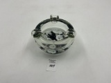 1970s studio art glass paperweight ashtray