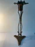 Wrought iron ornate smoking stand