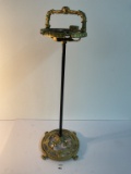 mcm ornate cast iron smoking stand