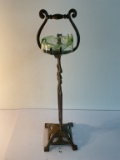 Art deco metal smoking stand