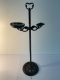 ornate early cast metal smoking stand