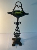 Art deco ornate smoking stand
