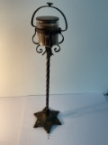 1920s cast metal smoking stand