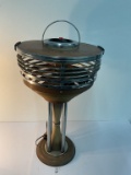 Mcm wood/metal lighted smoking stand