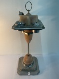 Art deco slag glass smoking stand