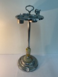 Art deco slag glass smoking stand
