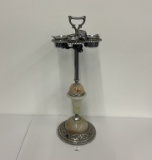 Art deco slag glass smoking stand