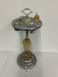Art deco slag glass smoking stand