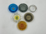 6 glass hotel Ashtrays