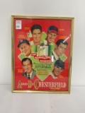 Rare chesterfield ADV sign baseball