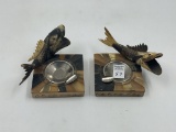 Rare Pair Vintage Italy carved