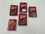 4 velvet tabacco tins - winston riverboat gambling