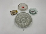 4 misc - Aladdin casino - munchen - 1966 montreal cana large heavy mcm cut glass ashtray