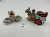 2 made in japan porcelain ashtrays