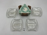 5 misc - mcm triangle - roosier set - 4 glass holiday inn