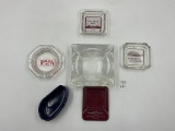 6 misc - mcm small blue tray - mcm square glass tray - adel and reich adel iowa - pearl city il bank