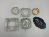 6 misc - 4 mcm glass trays - iowa state - new york city