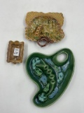 3 misc - mcm pallet ashtray - canada pottery - made in japan mcm