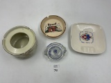 4 misc - 1973 de paul - 1960s braun ford fixon il - vermont- mcm japan round peacocks tray