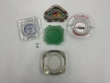 5 misc - mcm jade green - tin the ozarks - mcm clear glass queen elizabeth ship - wyanet il bank