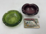 mcm green swirl tray - nebraska - mcm murano glass