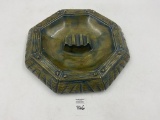 Vintage mcm large green ashtray