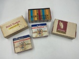 5 cigar boxes - harvester - dutch masters - white owl - 2 wm penn