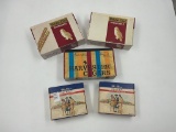 5 cigar boxes - 2 wm penn - 2 white owls - harvester