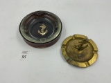Brass naval anchor - wood glass anchor