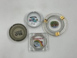 4 Advertizing Ashtrays - niagra falls -heideburg  - missouri