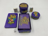 3 camel joe racing tins /matches - 2 lighters