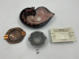 4 misc - mcm dog and pup tray - san fransisco - mercier champagne - round pewter tray