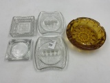 5 misc - 2 holiday inns - square glass - square glass - mcm  amber glass